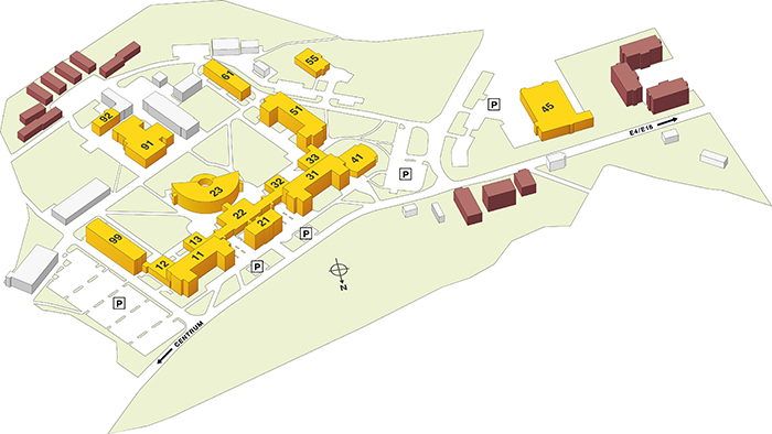 map of campus Gävle